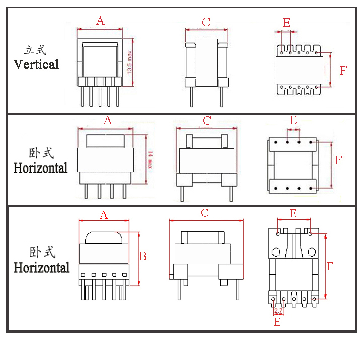 High frequency transformer EE13 - 我的网站